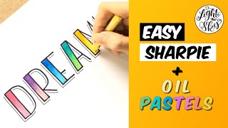 EASY! Satisfying Lettering with Sharpie + Oil Pastels | Dreamy screenshot 3