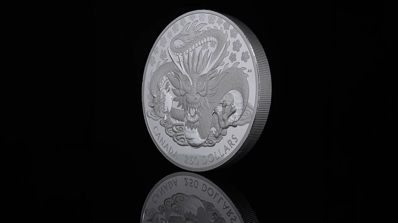 Kilo Pure Silver Coin – Lunar Year of the Dragon | The Royal