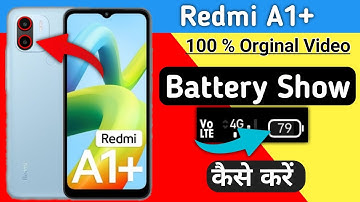 How To Show Battery Percentage in Redmi A1 Plus/Redmi A1 Plus me battery percentage Show kaise kare