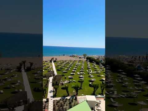 Paralia Faliraki view in Rhodes 🏝️ #greece #paradise #travel #shorts