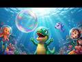 T Rex Counting Bubbles with Ocean Friends 🫧 Magic Underwater Surprise 🦈 Learning Numbers