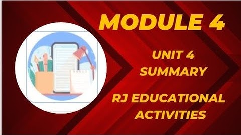 Module 4 Unit 4 summary | overview #easte training #qaed app