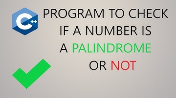 c++ program to check whether a number is palindrome or not