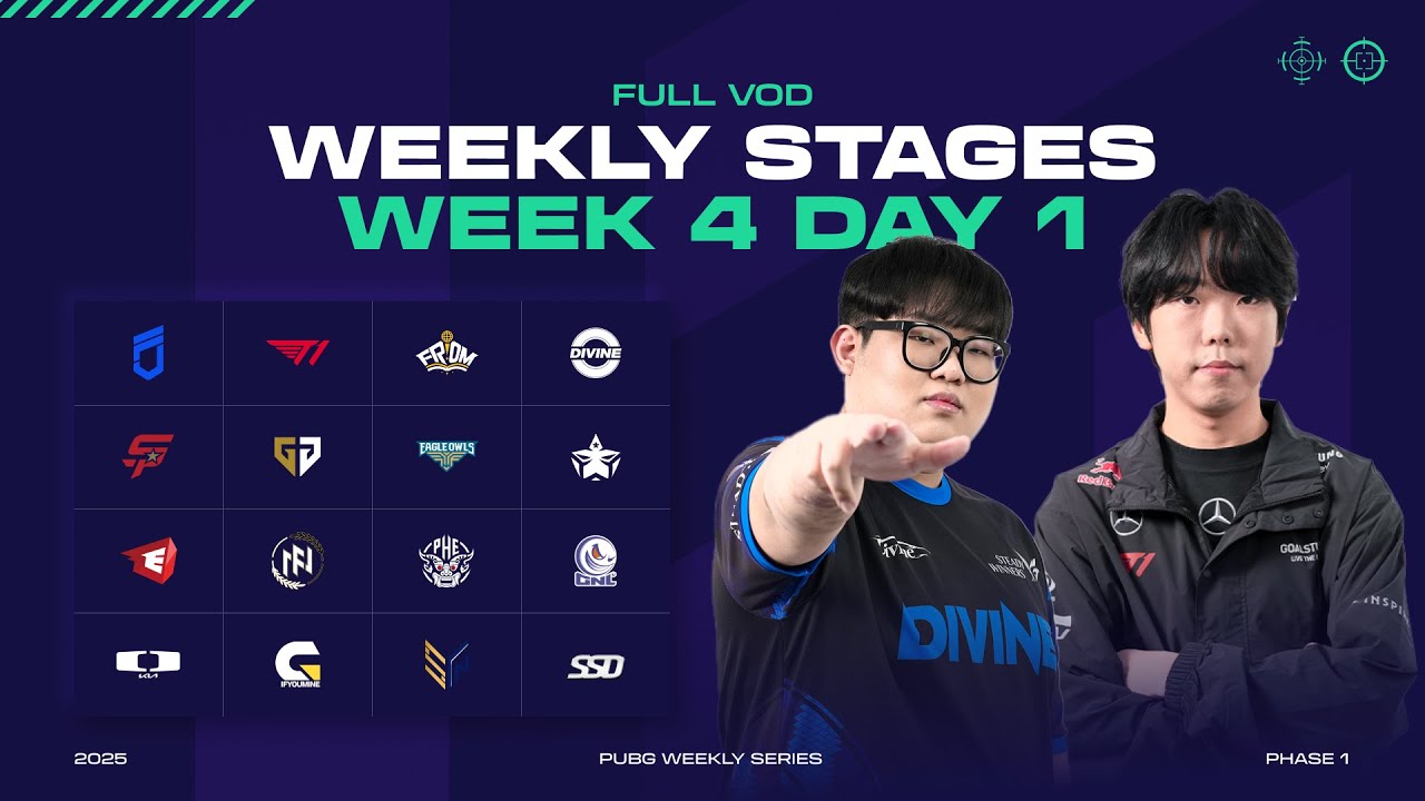 위클리 스테이지 WEEK 4 DAY 1 ⎮ 2025 PWS [배틀그라운드] [배그]