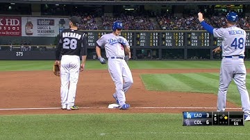 LAD@COL: Seager collects his first career triple