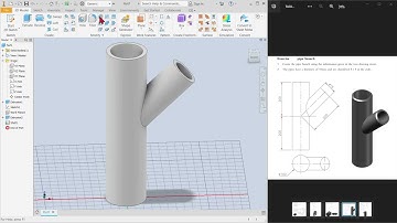 TASK 22 PIPE BRANCH AUTODESK INVENTOR PROFESSIONAL