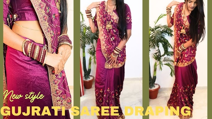 How to Wear Gujarati Style Saree in 11 Easy Steps – Pratibha Sarees