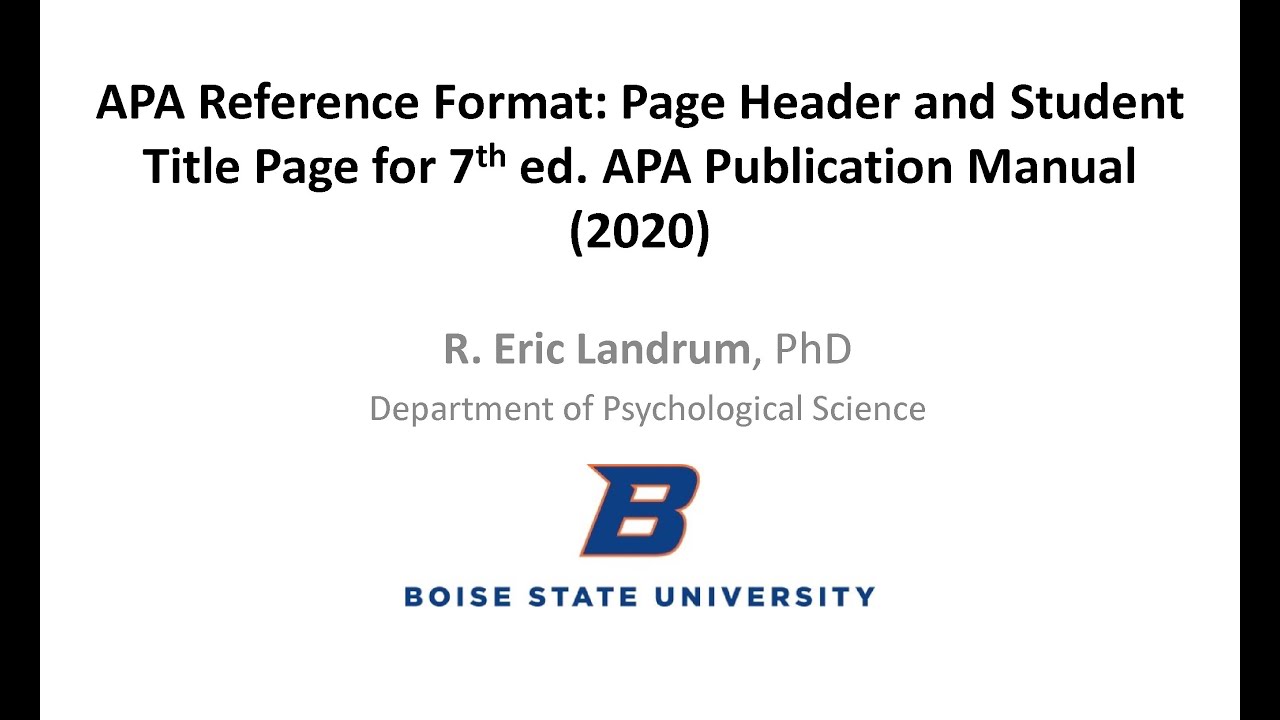 apa paper numbering