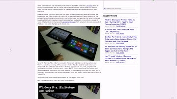 Windows 8 Tablet vs Apple iPad iOS 5 First Feature Comparison Video Available
