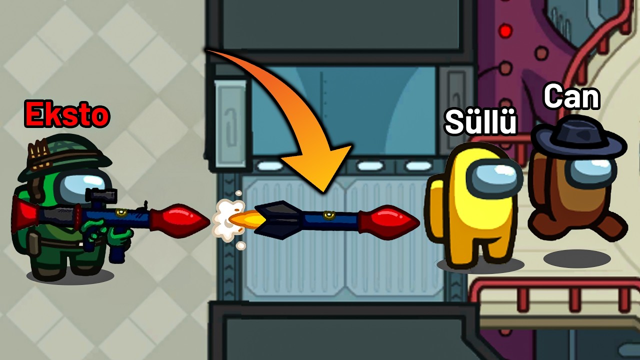 TEK ROKETLE 10 KİŞİ PATLATTIM!!😱🚀 AMONG US ROKET ATAR MODU | Eksto Ömer