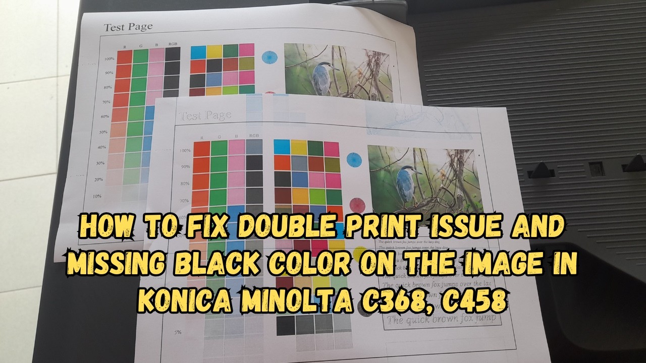 How to fix a double print issue & missing black color on the image in ...