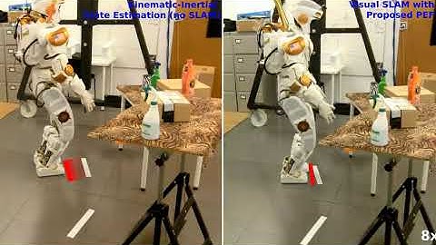 IROS17 - Visual SLAM Fusing Proprioception for a Humanoid Robot