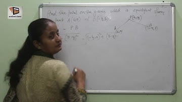 find the point on the y axis which is the equidistant  from the points A(6,5) and B(-4,3) | class 10