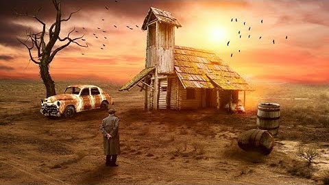 Old Man With his Old House PicsArt Manipulation Tutorial Processing