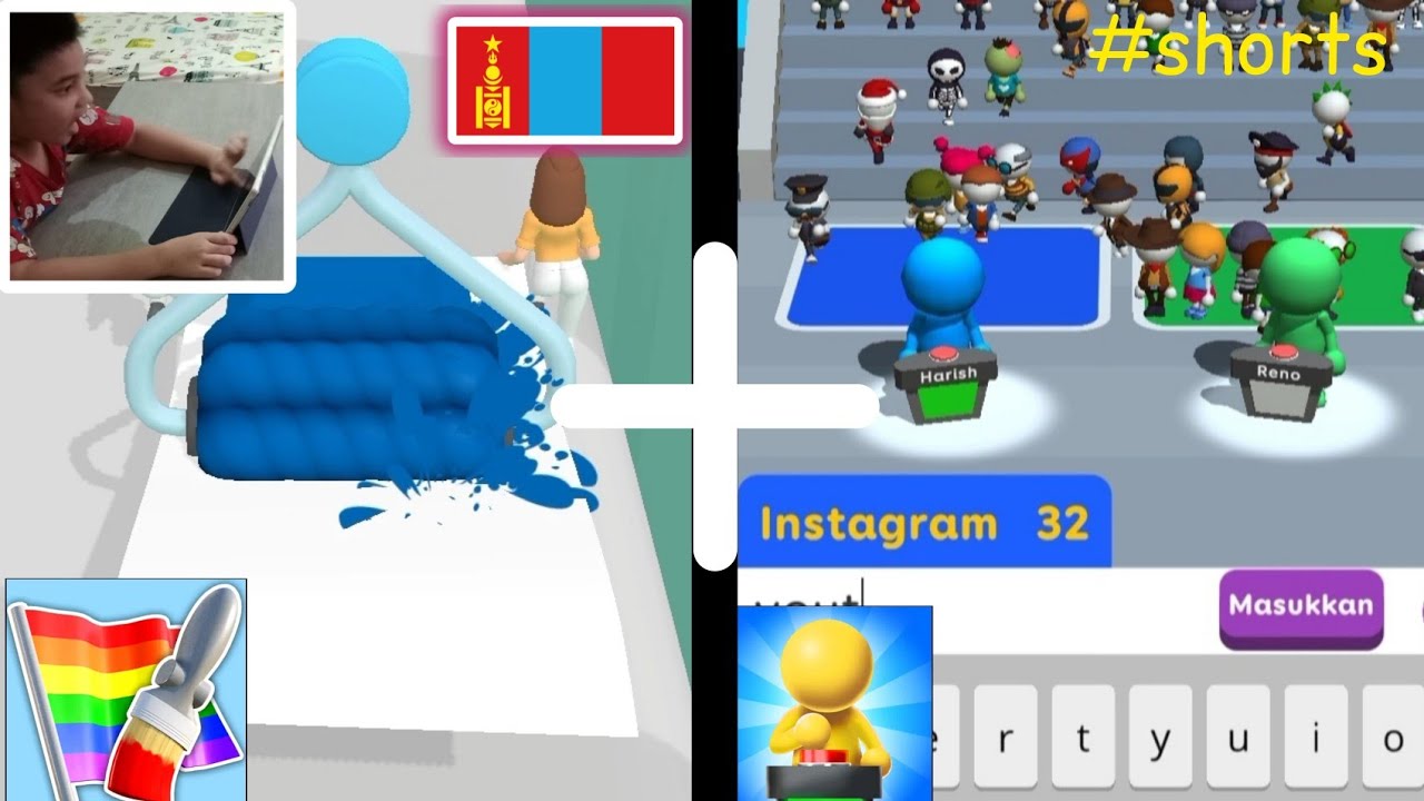 DOUBLE GAME Harish bermain game flag painters + guess their answer