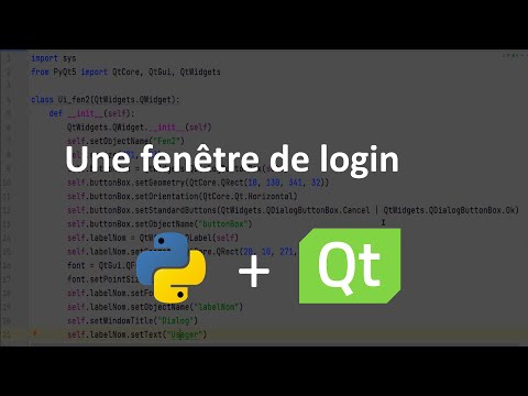 Fenêtre de login avec Python et QT