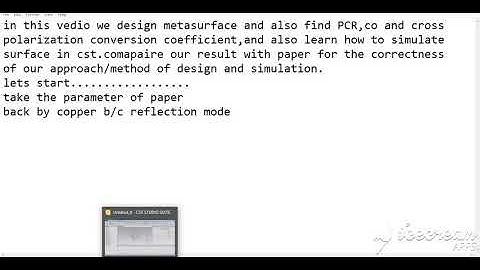 How to design meta surface in cst part 1