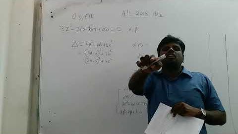 A/L 2018 Combined mathematics  pure mathematics Quadratic by A. Harishan sir