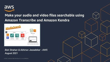 Make audio & video files searchable using Amazon Transcribe & Amazon Kendra | Amazon Web Services