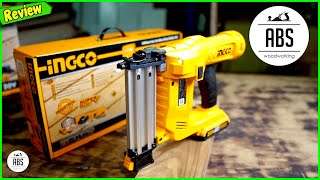 Review & Test Paku Tembak Baterai Ingco CBNLI2016 || Cordless Brad Nailer