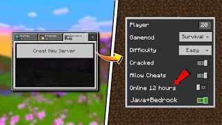 Create Minecraft server Pe+Java | Mobile Pc player play together