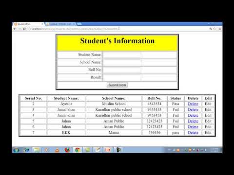 31New PHP MySQL Tutorials in Urdu Hindi part 31 deleting data from database