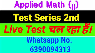 Applied Mathematics 2nd || Test series 2nd video || Most important question for diploma student