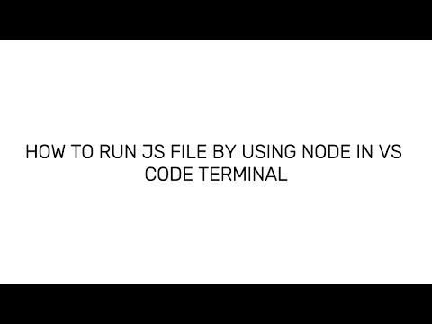 HOW TO RUN FILE BY USING NODE IN VS CODE |TERMINAL