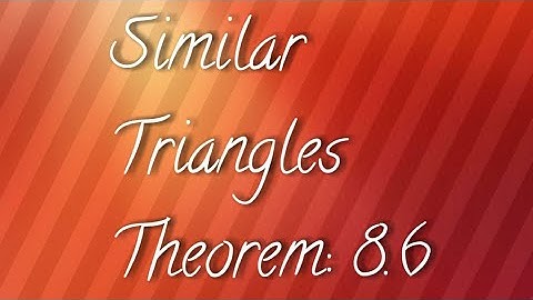 A.P/T.S 10th maths- Similar triangles- theorem-8.6