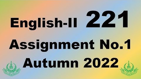 AIOU Code 221 Solved Assignment No.1 Autumn 2022