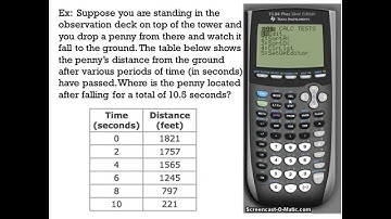 Quadratic Regression Models