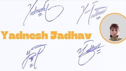 Yadnesh Jadhav name signature style with arooj