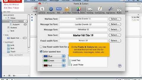 An overview of settings and preferences in apple mail