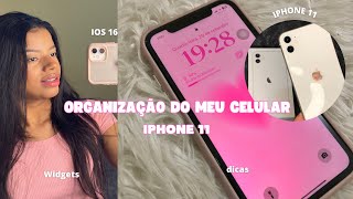 Organizando meu iPhone 📲 💗| IPHONE 11, widgets, dicas, iOS 16.