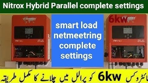 Nitrox 6kw parallel connection | smart load and netmeeting settings