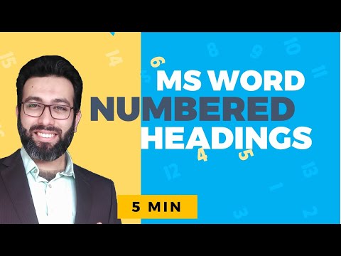 How to create numbered headings in ms word [Easy] in Urdu Hindi || Ms Word Tutorial