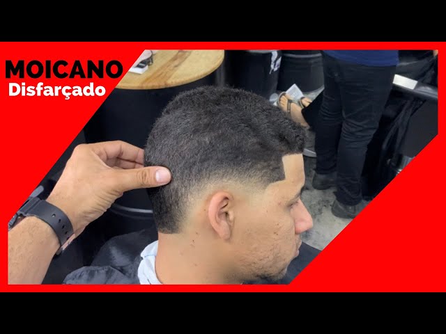 Corte moicano disfarçado em v #moicano #degrade #cabelo #resultado #tu