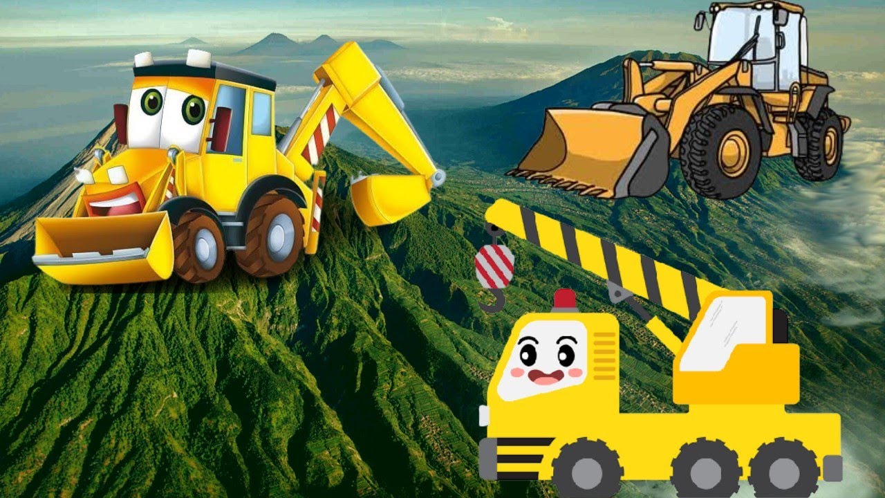 truck and Mini excavator with hydraulics hammer Street vehicle for