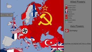 : World War II in Europe with Flags: Every Day