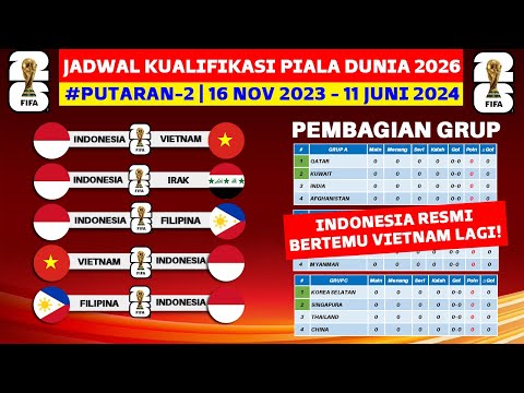 Jadwal Kualifikasi Piala Dunia 2026 Zona Asia - Timnas Indonesia vs Vietnam - Live RCTI