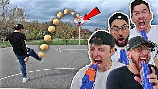 NERF RUSSIAN ROULETTE TRICK SHOT CHALLENGE!!!