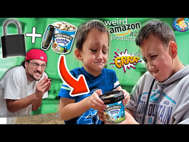 I locked their ben u0026 jerry's ice cream... (FV Family Weird Amazon Items #2) class=