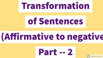 All Affirmative to Negative easily | Transformation of Sentence | English Grammar in Bangla. Part 2
