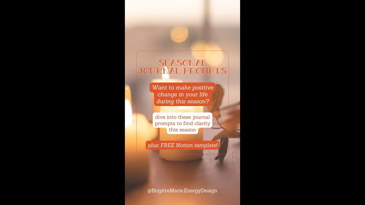 Free Notion Template | Seasonal Journal Prompts