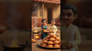 Holi Special Gujiya in Miniature Village 💛 Doll Couple Cooking#miniaturecooking #shorts