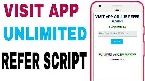 VISIT APP ONLINE SCRIPT//UNLIMITED REFER TRICKS//