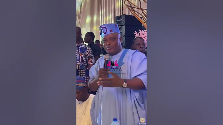 RT. HONORABLE MUDASHIRU OBASA , SPEAKER OF THE LAGOS STATE ASSEMBLY …GAVE HIS WORDS AT THE WEDDING