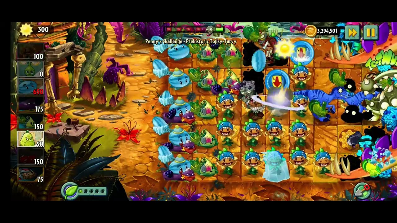 Plants vs. Zombies Reflourished - Penny's Challenge #8 - Prehistoric Topsy-Turvy (rerun)