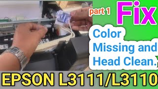 Epson L3111 Printer How To Fix Color Missing.epson Printer Not Printing Black Color Properly Fix. P1