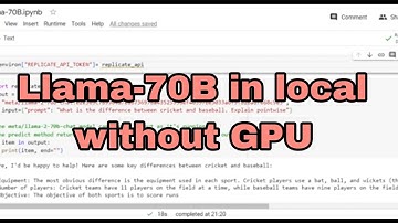 How to run Llama2-70B model in local without GPU?